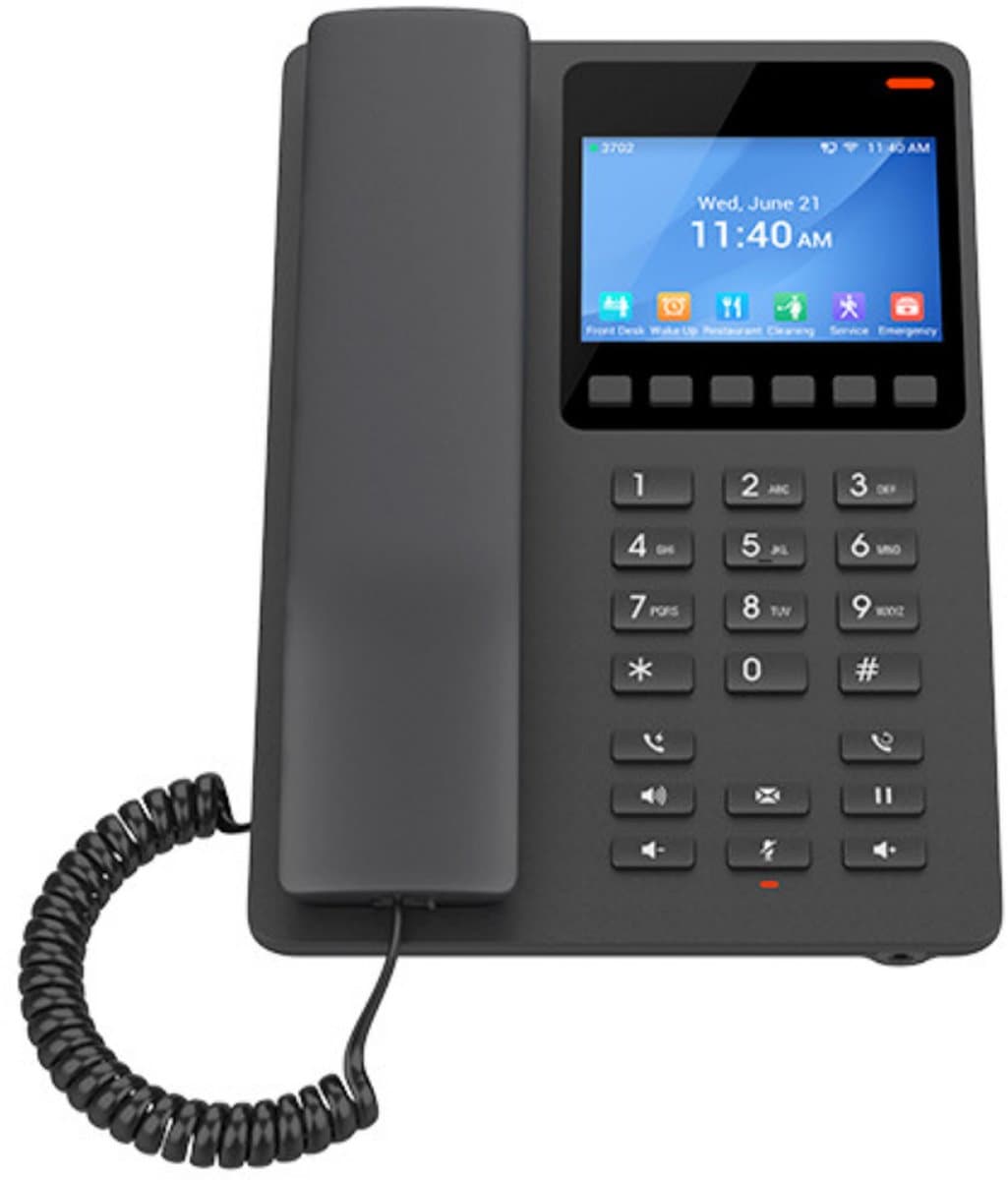 Grandstream GHP631W SIP WiFi Hotelový Telefon s Displejem Černý