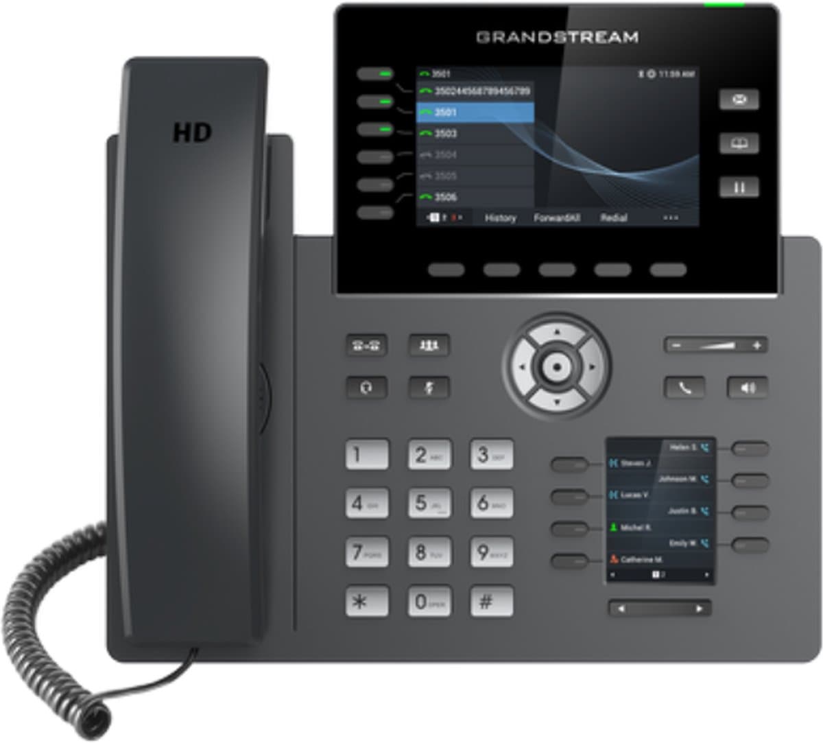 Grandstream GRP2616 SIP telefon, 2x displej, 6x SIP účet, WiFi, BT a USB