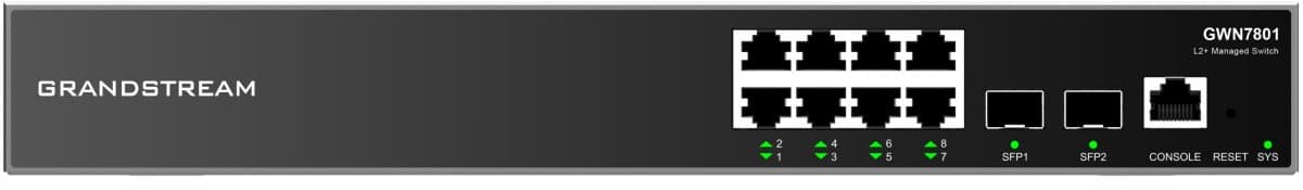 Grandstream GWN7801 Layer 2+ Managed Network Switch 8 portů / 2 SFP