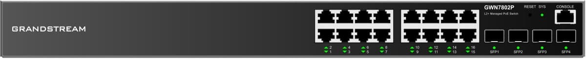 Grandstream GWN7802P Layer 2+ Managed Network PoE Switch 16 portů / 4 SFP