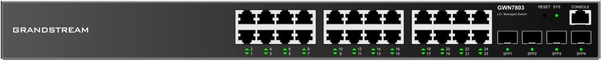 Grandstream GWN7803 Layer 2+ Managed Network Switch 24 portů / 4 SFP