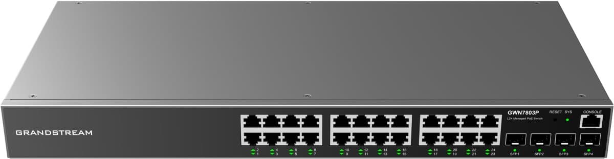Grandstream GWN7803P Layer 2+ Managed Network PoE Switch 24 portů / 4 SFP