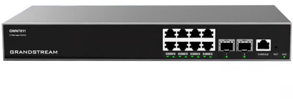 Grandstream GWN7811 Layer 3 Managed Network Switch 8 portů / 2 SFP+