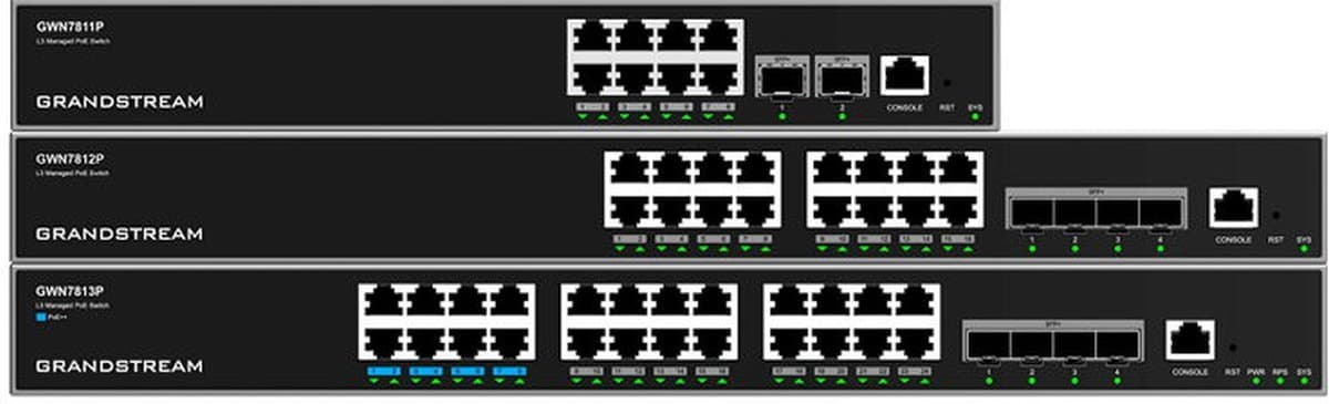 Grandstream GWN7812P Layer 3 Managed Network PoE Switch 16 portů / 4 SFP+