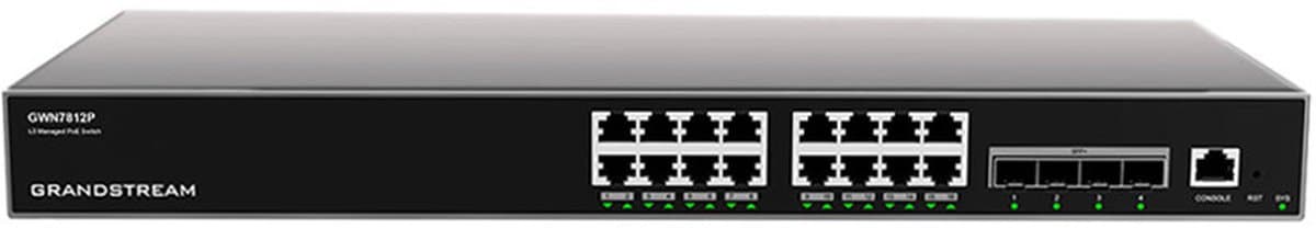 Grandstream GWN7812P Layer 3 Managed Network PoE Switch 16 portů / 4 SFP+