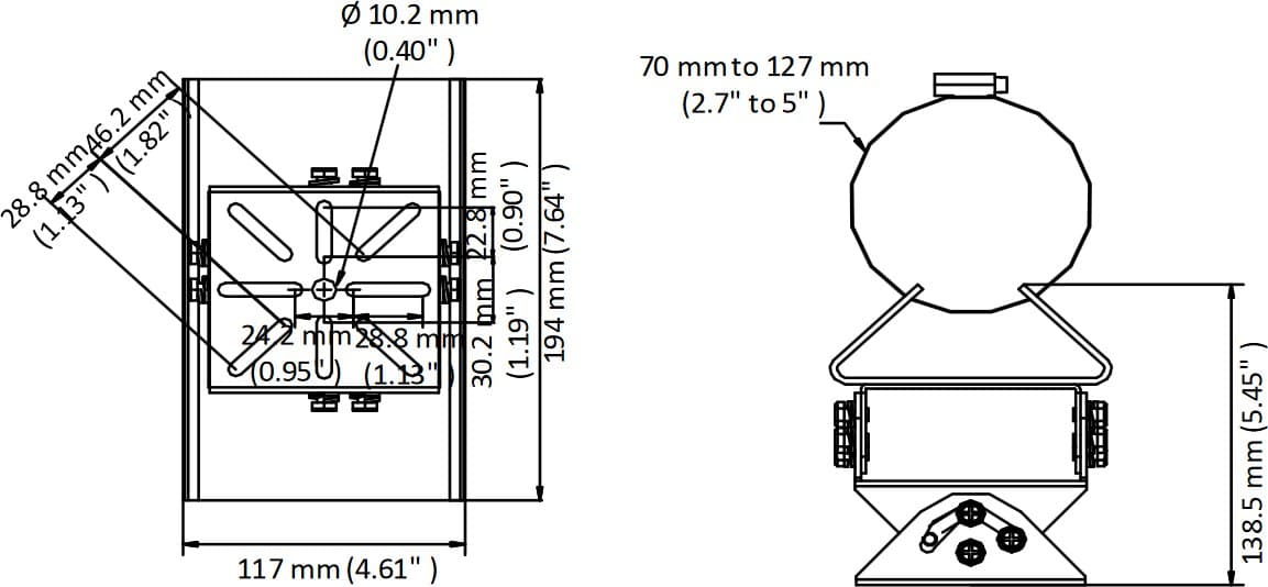 Hikvision DS-1214ZJ-T - Adaptér na vodorovnou tyč pro kamery