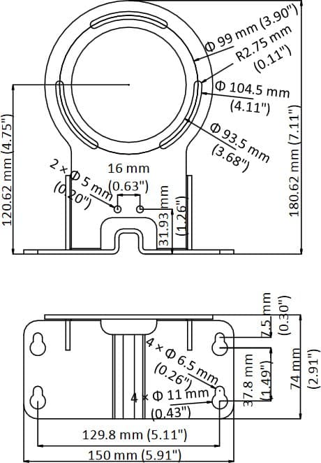 Hikvision DS-1705ZJ-DM35-Y3(OS) - Anti-korozní konzole na stěnu pro DOME kamery