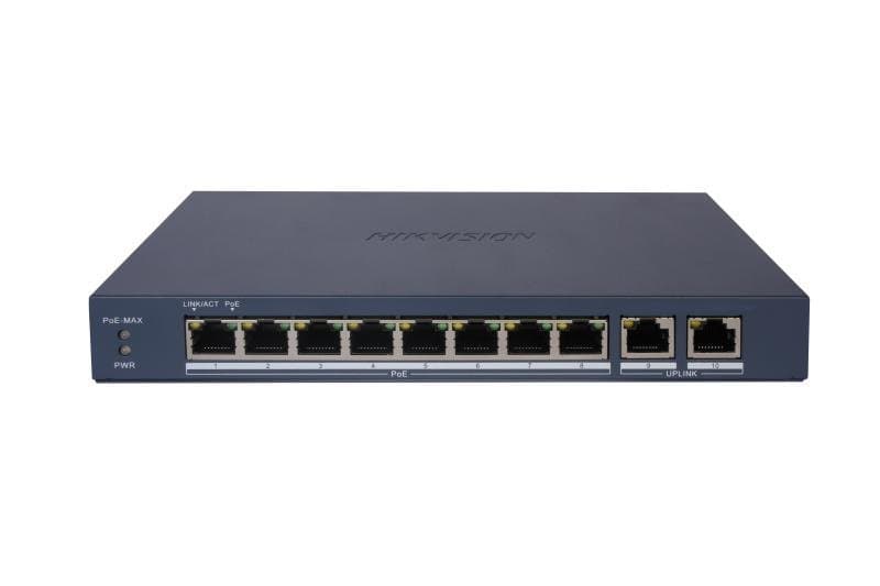 Hikvision DS-3E1510P-EI/M(B) PoE Smart managed Switch, 8x PoE, 80W