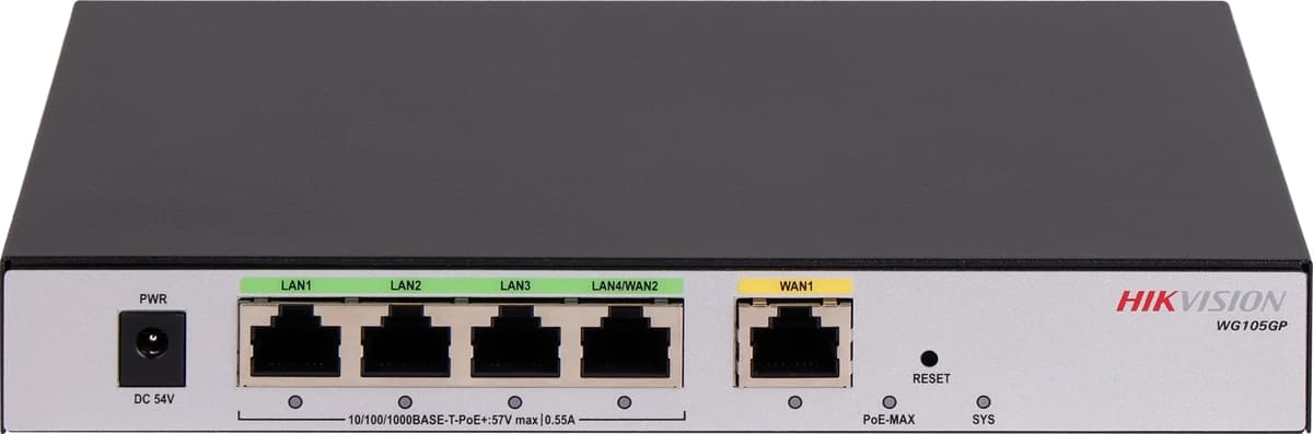 Hikvision DS-3WG105GP-SI All-in-One 5-portový Gigabitový PoE Router