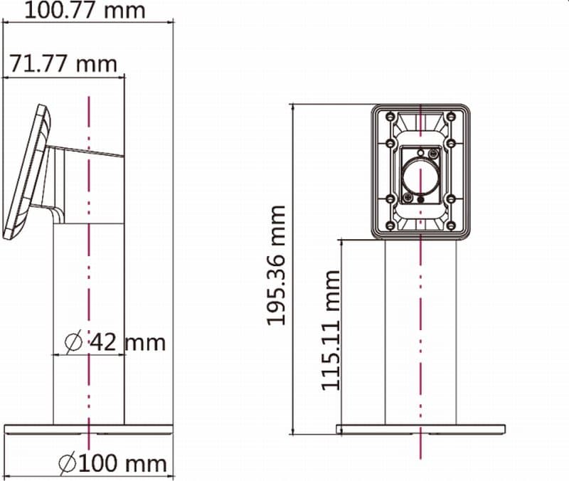 Hikvision DS-KAB6-ZU1 - Držák vstupních terminálu na turniket