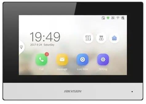 Hikvision DS-KH6320-WTDE1 - 7" IP dotykový monitor, WiFi, PoE