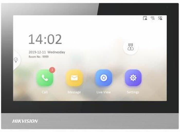 Hikvision DS-KH8380-WTE1 - 7" IP dotykový monitor, WiFi, PoE, IPS