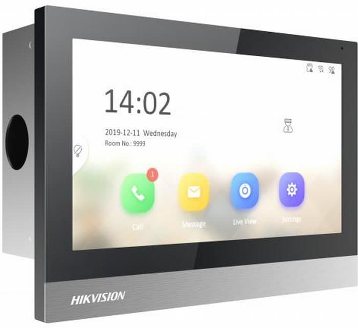 Hikvision DS-KH8380-WTE1/Flush - 7" IP dotykový monitor, WiFi, PoE, IPS, zápustný