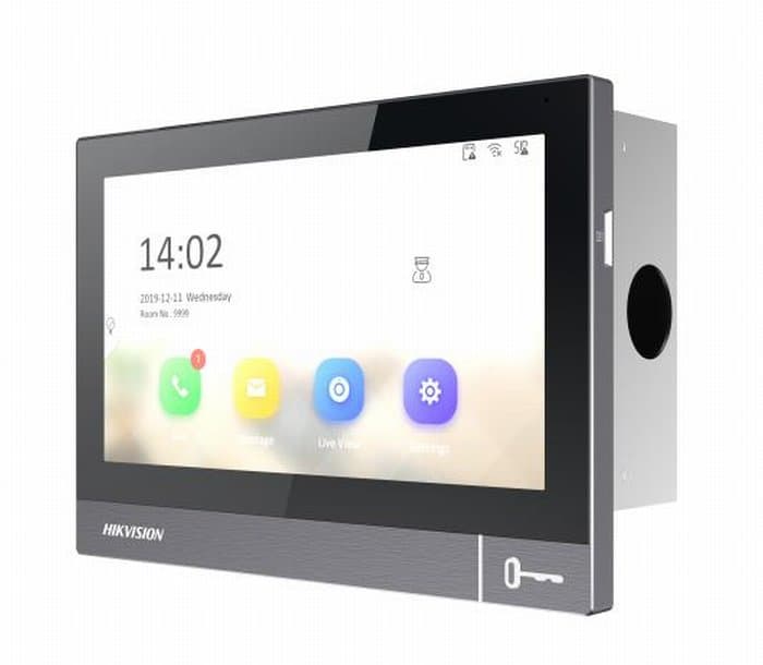 Hikvision DS-KH8381-WTE1/Flush - 7" IP dotykový monitor, WiFi, PoE, IPS, zápustný