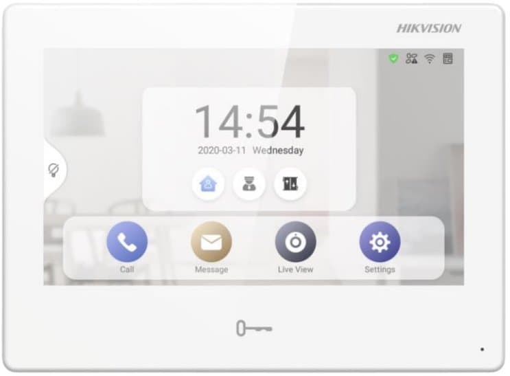 Hikvision DS-KH9310-WTE1(B) - 7" IP dotykový android monitor, WiFi, PoE