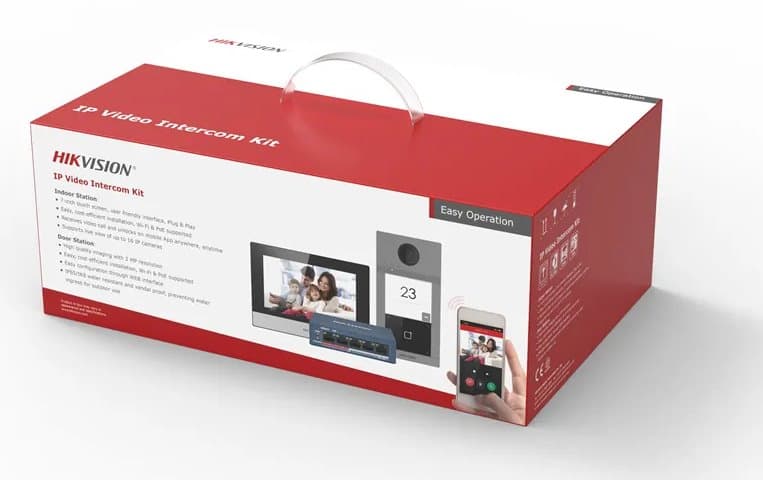 Hikvision DS-KIS604-S(C) sada IP interkomu se switchem a microSD kartou