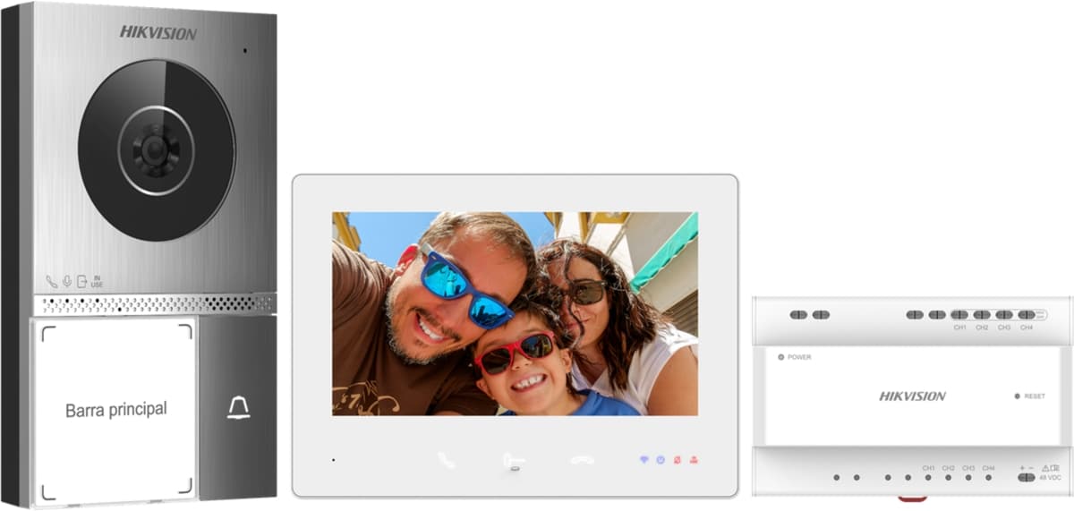 Hikvision DS-KIS705EY Kompletní Sada - Monitor+Dveřní Stanice+Zdroj, 2-drát