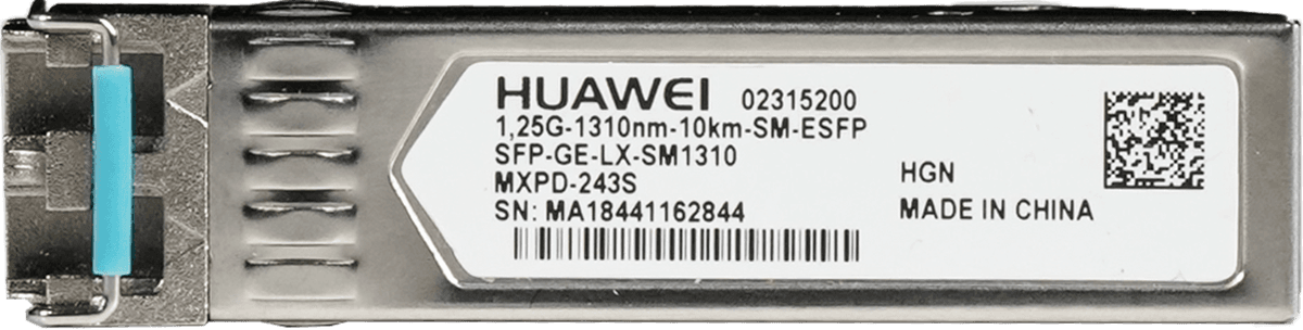 Huawei 1.25G SFP optický modul, SM, 1310nm, 10km, 2x LC konektor, DDM