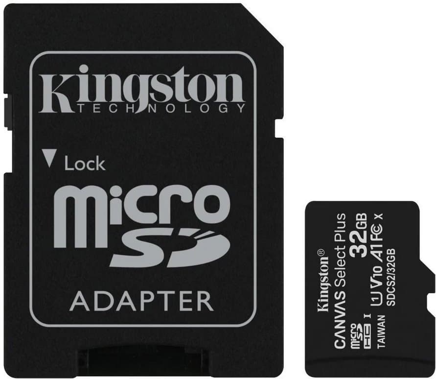 KINGSTON 32GB microSDHC CANVAS Plus Memory Card 100MB/s UHS-I + adaptér