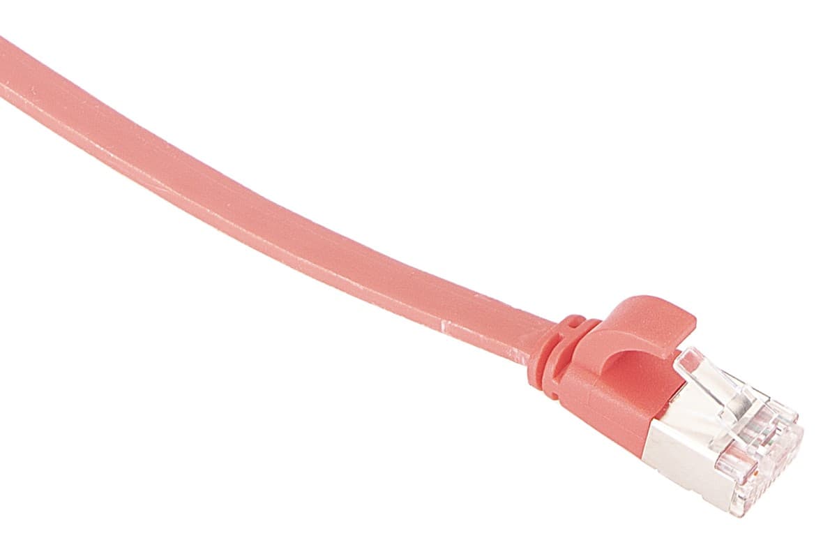 Masterlan comfort patch kabel U/FTP, flat, Cat6A, 5m, červený, LSZH