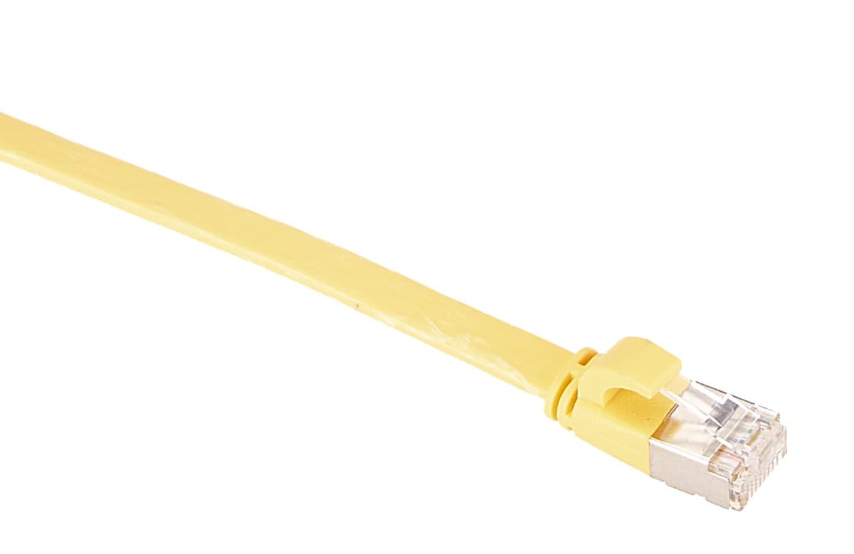 Masterlan comfort patch kabel U/FTP, flat, Cat6A, 5m, žlutý, LSZH