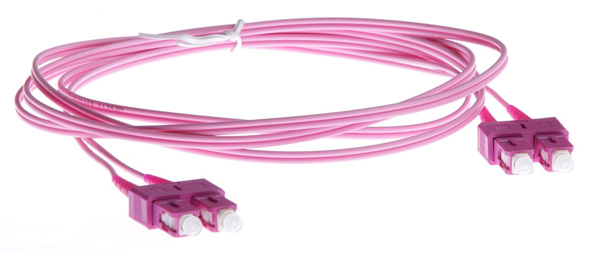 Masterlan optický patch cord, SCupc/SCupc, Duplex, Multimode 50/125, OM4, 1m