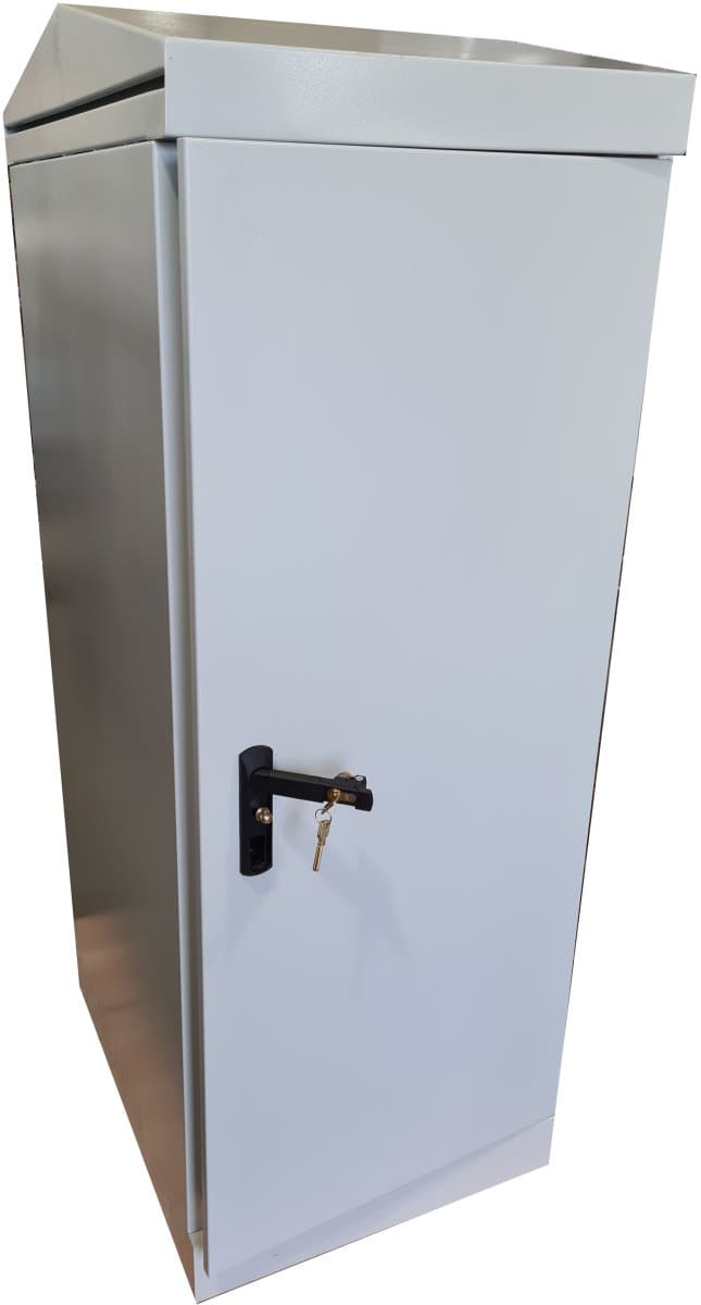 Masterlan samostatně stojící venkovní rozvaděč 19" 42U/800mm, složený, IP65, ventilátor, termostat, zateplení