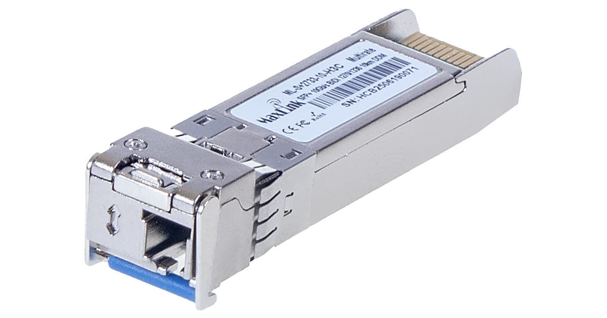 MaxLink 10G SFP+ optický HP modul, WDM(BiDi), SM, Tx 1270/Rx1330nm, 10km, 1x LC konektor, DDM, H3C kompatibilní