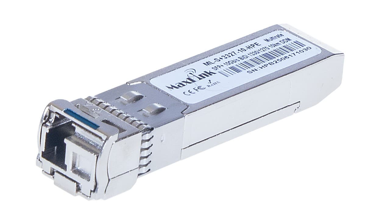 MaxLink 10G SFP+ optický HP modul, WDM(BiDi), SM, Tx 1330/Rx1270nm, 10km, 1x LC konektor, DDM, HPE kompatibilní