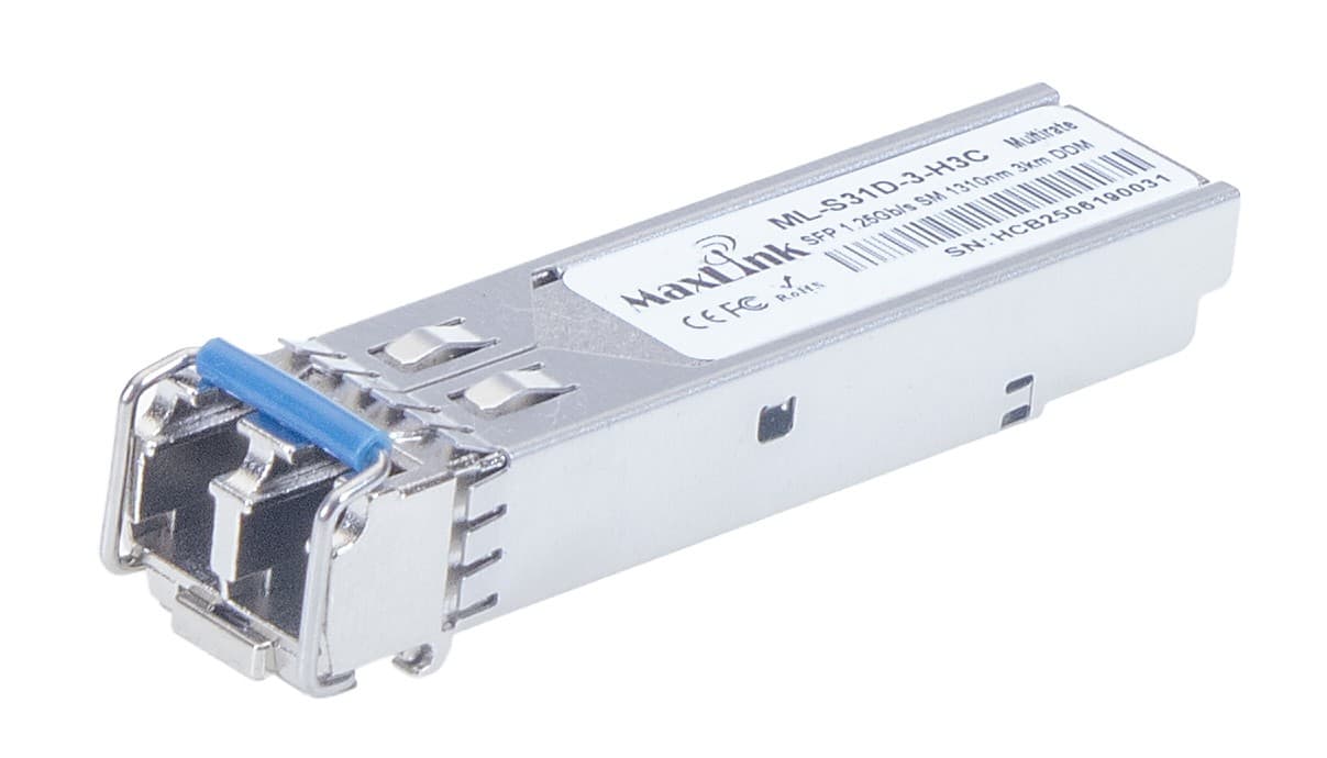 MaxLink 1.25G SFP optický HP modul, SM, 1310nm, 3km, 2x LC konektor, DDM, H3C kompatibilní