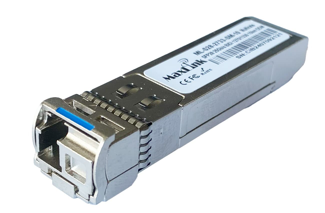 MaxLink 25G SFP28 optický modul, 1270-1330nm, SM, BIDI, 10km, 1x LC konektor