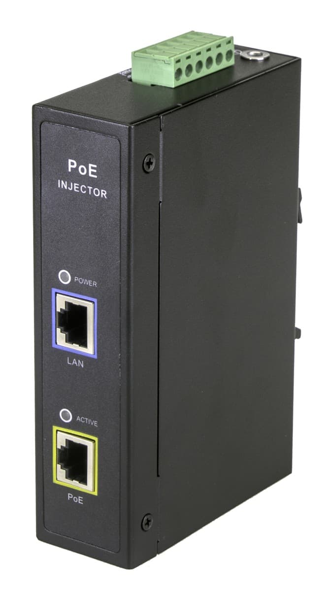 MaxLink DIN60 PoE injektor - 12-48VDC, 802.3af/at/bt, 55V, 1.1A, 60W, 1Gbit