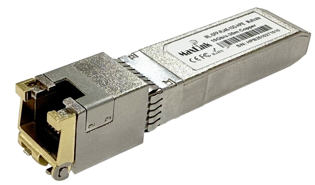 MaxLink SFP+ 1/2.5/5/10G metalický modul, RJ-45, 30m, 10Gbps, HPE