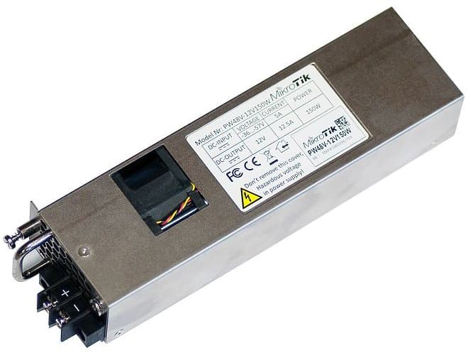 MikroTik PW48V-12V150W Hot Swap napájecí zdroj pro CCR1072-1G-8S+, -48V, 150W