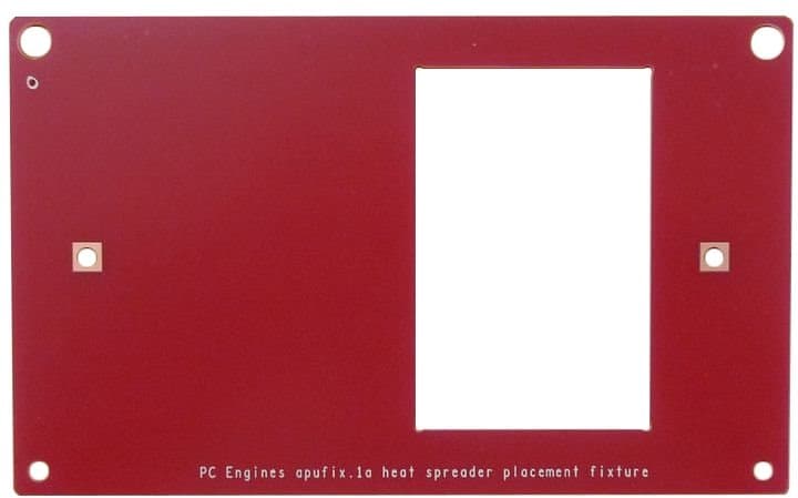 PC Engines heat spreader placement fixture (low cost version without handles)