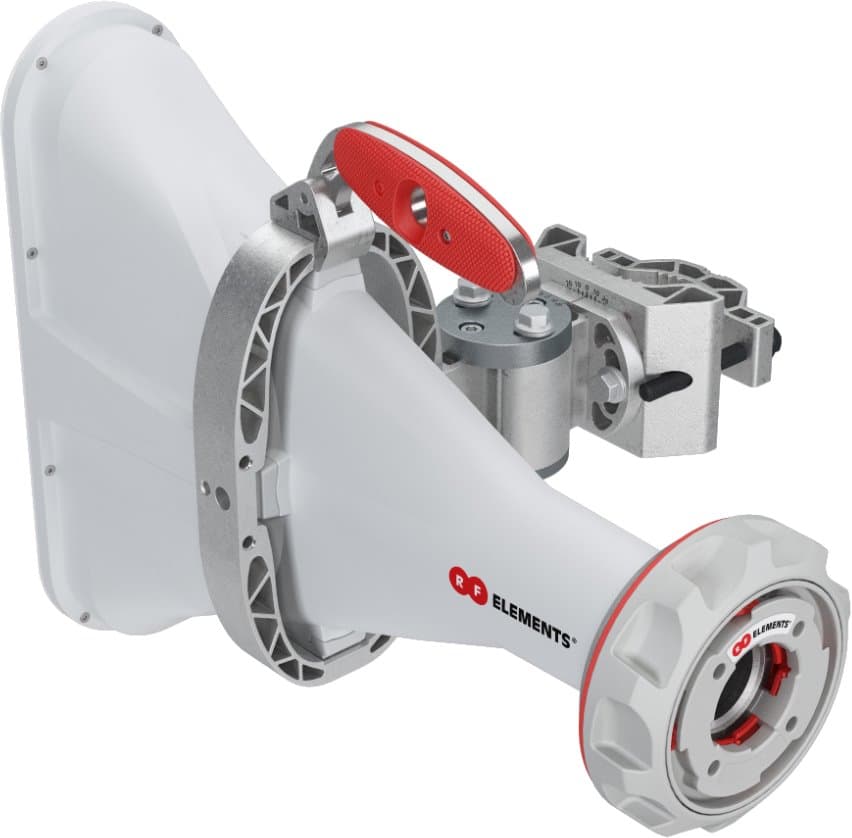 RF elements Asymetrická Horn anténa s TwistPortem, 5GHz, 17dBi, 60°