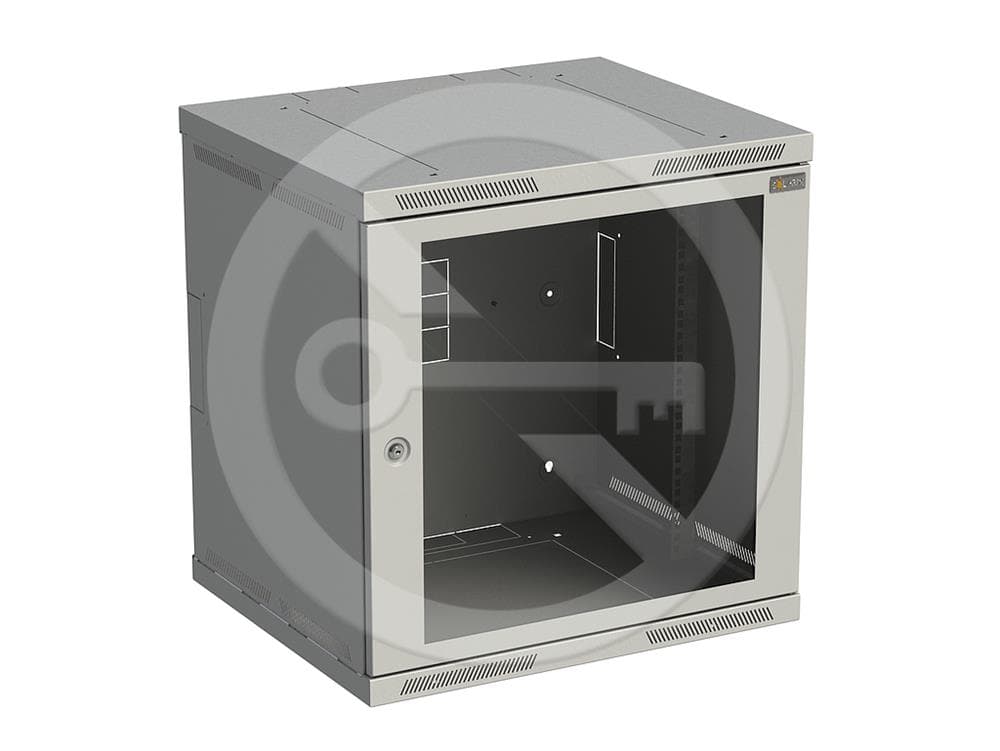 Solarix nástěnný rozvaděč SENSA 12U 500mm, dveře sklo, šedý