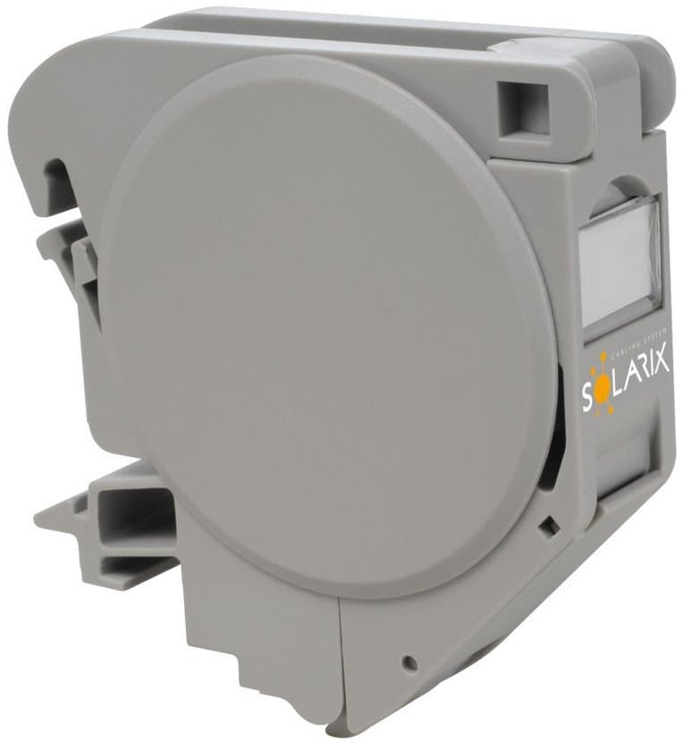 Solarix průmyslový modul na DIN lištu pro jeden keystone šedý