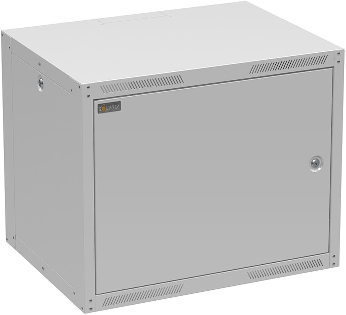 Solarix rozvaděč nástěnný GrandN DUO 9U 450mm, dveře plech, RAL 7035