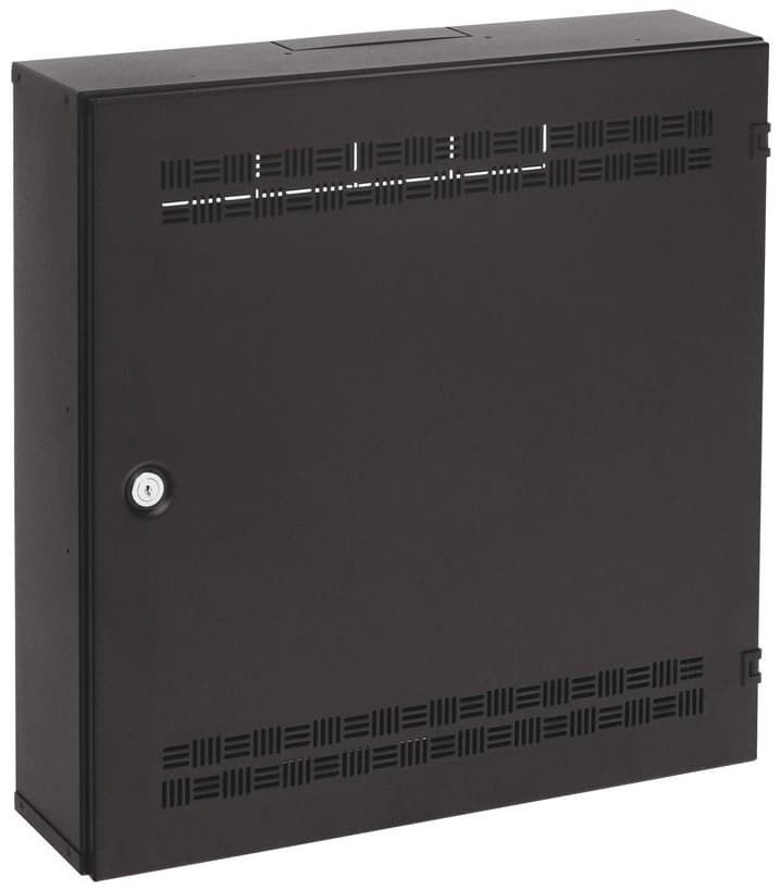 Solarix rozvaděč SOHO LC-18 na zeď s lištami 2U, 4U a 11U, 550x550x150mm, černá