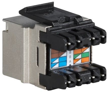 Solarix rychlozařezávací keystone CAT6 STP RJ45, černý, pro kleště SXKJ-NA-BU