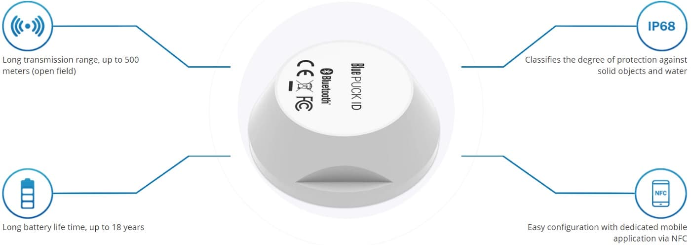 Teltonika Blue Puck ID - Senzor pro Identifikaci a Trasování