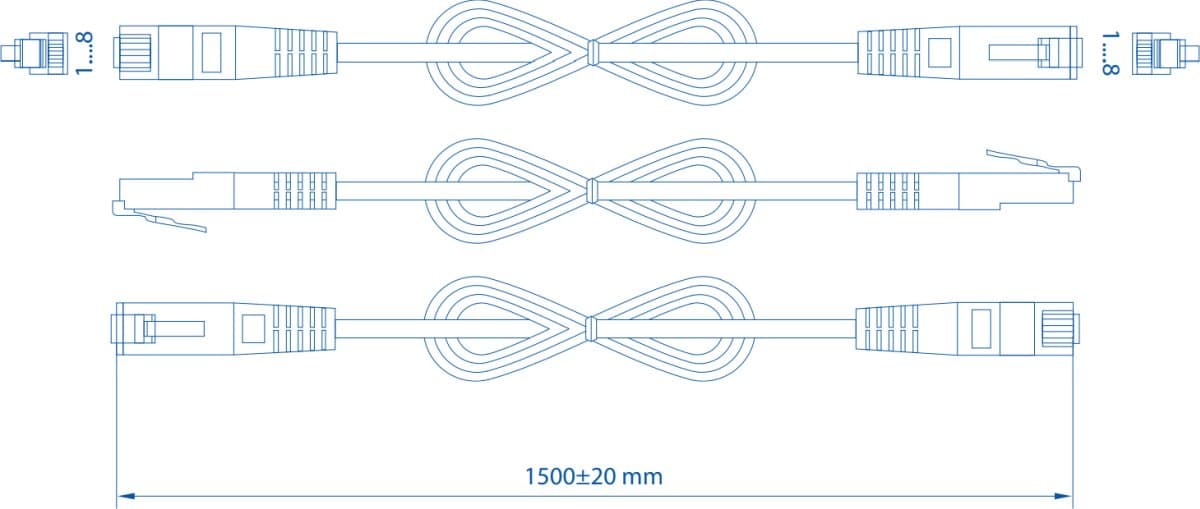 Teltonika PR2LA15B 1.5M Patch kabel