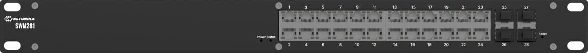 Teltonika SWM281 Průmyslový Switch s Managementem, 24x GLAN, 4x SFP