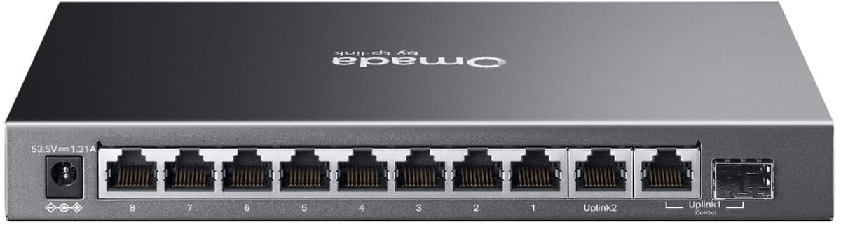 TP-Link ES210GP Omada 10portový Gigabitový easy switch s 8 porty PoE+