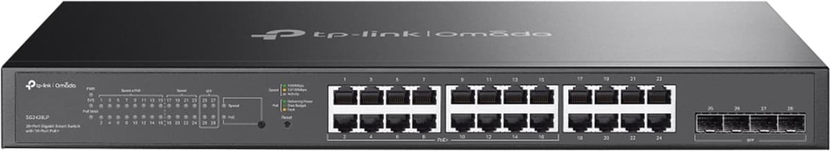 TP-Link SG2428LP - Omada 24portový gigabitový smart switch s 16 porty PoE+