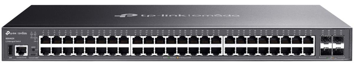 TP-Link SG5452X - Omada, 48portový, stohovatelný switch, lite L3 s 4× 10G SFP+ sloty