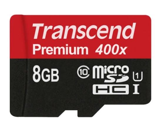 Transcend 8GB microSDHC UHS-I 400x Premium (Class 10) paměťová karta (bez adaptéru)