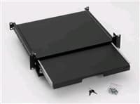 TRITON Police výsuvná uzamykatelná 19", 2U pro klávesnici a myš, černá