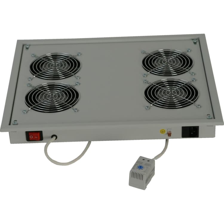 TRITON Ventilační jednotka horní (spodní), 4 ventilátory-230V/60W, termostat, šedá
